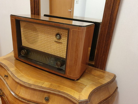 Vintage Grundig Radio 2005W (1952) – Decoratief Designobject – Decoratieve objecten, Glass, Textile (photo 7 of 7)