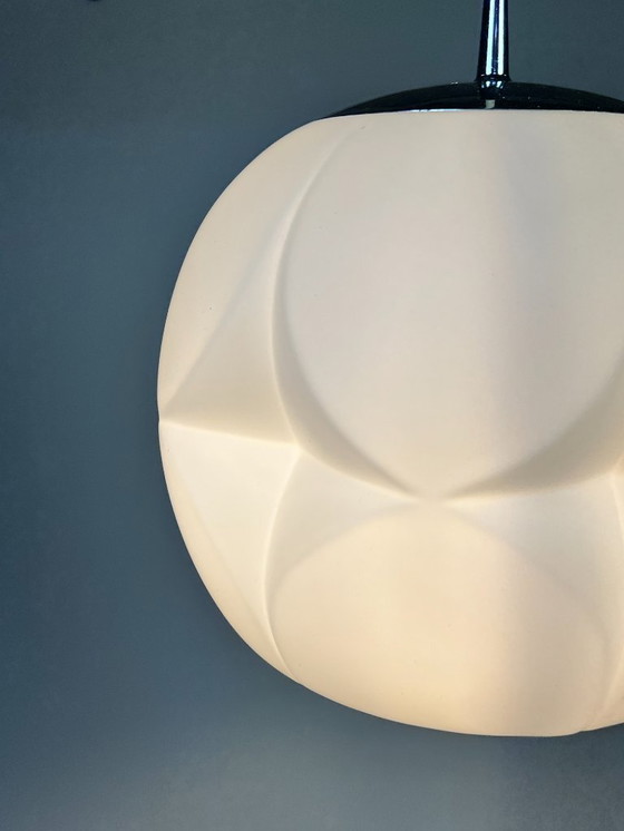 Image 1 of Vintage Opaline Hanglamp, Peill & Putzler Artichoke, 1970's
