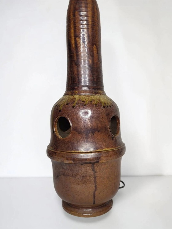 Steingutlampe aus Puisaye – Tischlampen, Porcelain (photo 3 of 9)