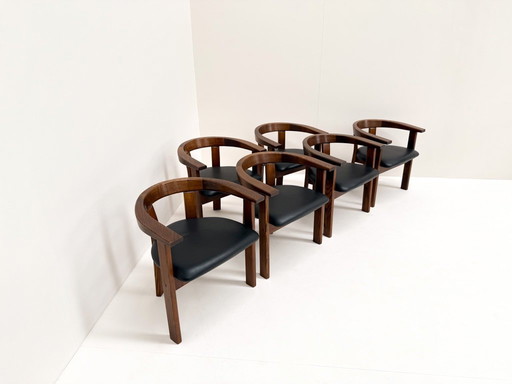 Set di 6 sedie da pranzo di Lars Gangsø, Danimarca, anni '70