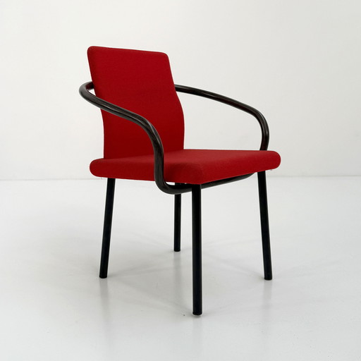 Red Mandarin Chair by Ettore Sottsass for Knoll, 1980s