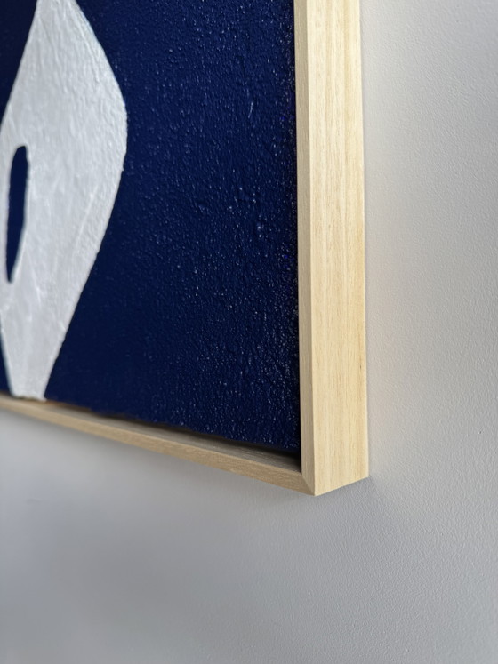 Silhouette di mezzanotte (50x70 cm) astratta blu e bianca – Arte, Wood, Canvas (photo 8 of 10)