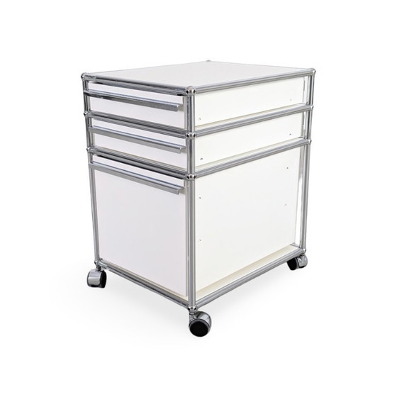 Image 1 of Armoire de bureau roulante USM Haller blanche Fritz Trolley