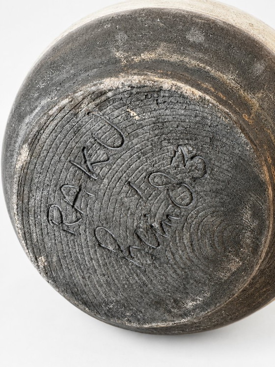 Image 1 of Hein Severijn's Raku Vase 1983 – Signed Dutch Studio Ceramics