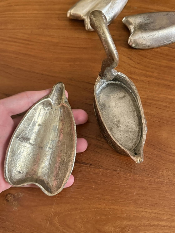 Stapelbare zwaanvormige asbak, Verzilverd metaal 20e eeuw, Tafelaccessoires (foto 7 van 11)