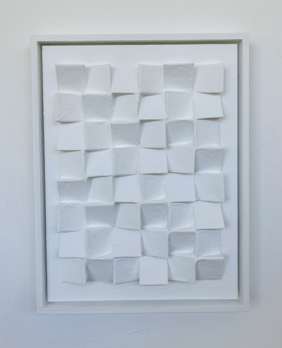Image 1 of Jan Hendriks - Abstract Minimalist White 3D Artwork