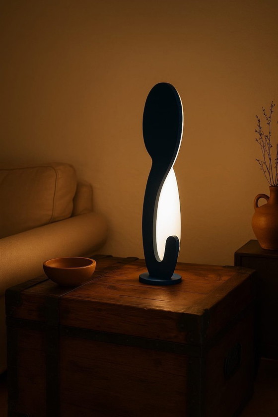 Image 1 of Carolina — Handmade Sculptural Table Lamp in Matte Yellow | Minimalist Italian Light Piece