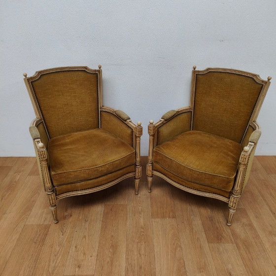Image 1 of Antikes Sofa und Sessel im Stil Ludwigs XVI.