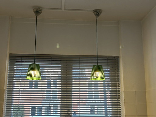 Ensemble de 2 suspensions Gispen Ray originales – Vertes – Design classique