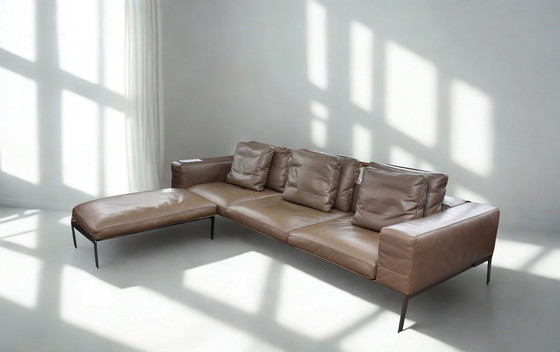 Image 1 of Exclusive Flexform Lifesteel design bench & footstool