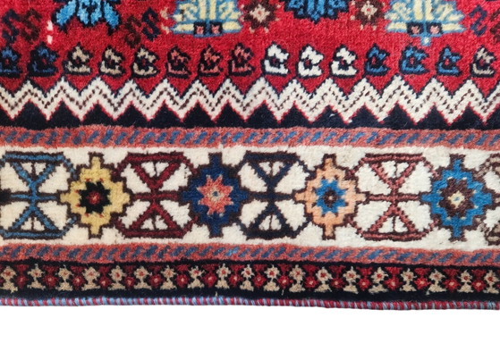 Image 1 of Hand-knotted Persian wool Yalameh rug runner Mint 81x193cm