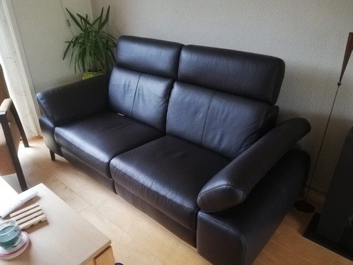 Leather Two-Seater Sofa ROM1961 - Electrically Adjustable