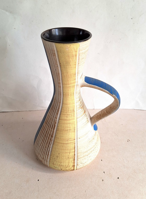 Image 1 of Brocca in terracotta vintage Dümler &amp; Breiden, Germania. Smalto opaco all'esterno. Anni '60.