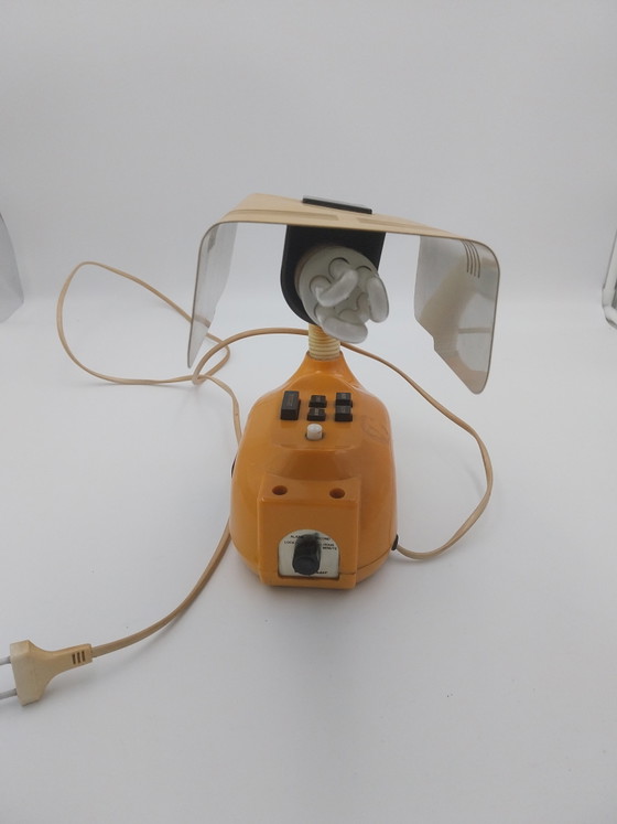 Image 1 of 1 x Favor Sakurino space age wekker bureaulamp 1980's 35cm breedte 30cm hoog 12cm diep