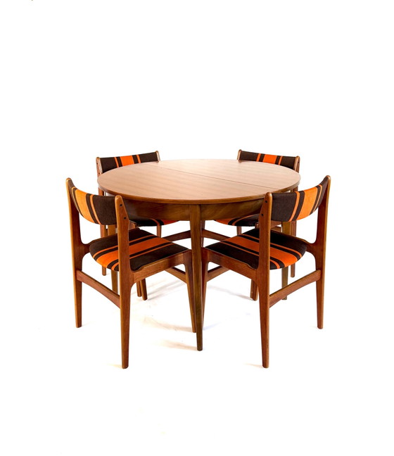 Tavolo da pranzo vintage allungabile in noce danese anni '60 – Tavoli da pranzo, Legno, Metallo (photo 14 of 15)