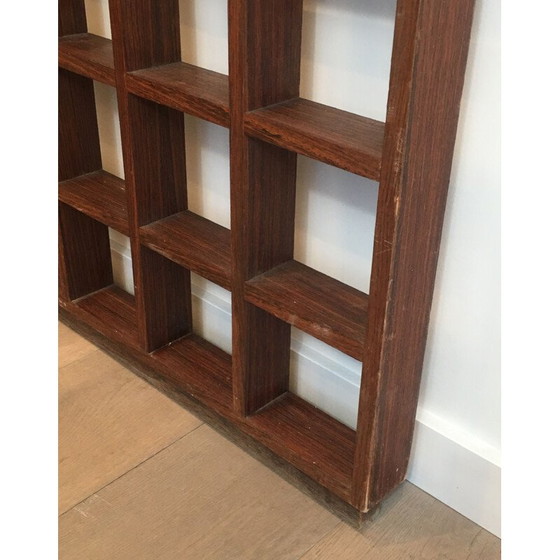 Image 1 of Vintage exotic wood divider shelf, 1970