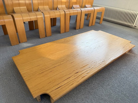 Image 1 of 6 x stripstoelen en tafel van Gijs Bakker