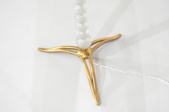 Image 1 of Murano glass and bronze floor lamp attributed to Seguso Vetri, Italy 1950s.