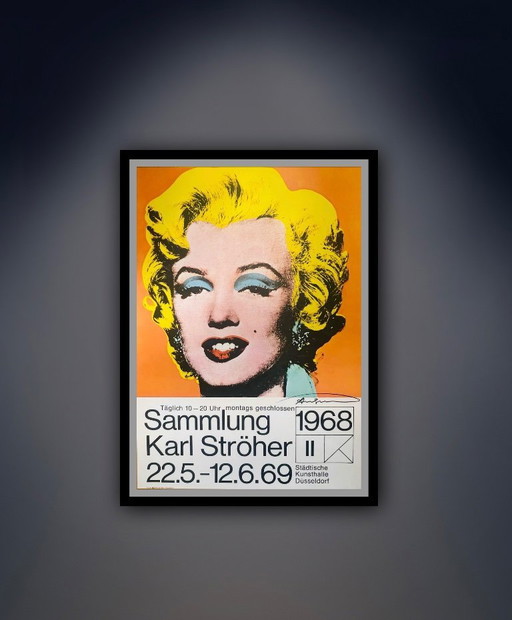 Affiche de l'exposition "Sammlung Karl Ströhler" à la Städtische Kunsthalle de Düsseldorf en 1968