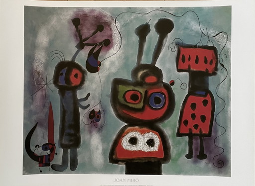 Joan Miró (1893-1983), L'Oiseau Au Regard Calme, Stampato in Italia