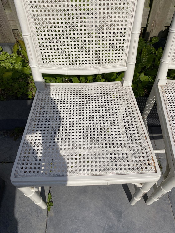 Image 1 of 6 Vintage Faux Bamboo Chairs Jonathan Adler