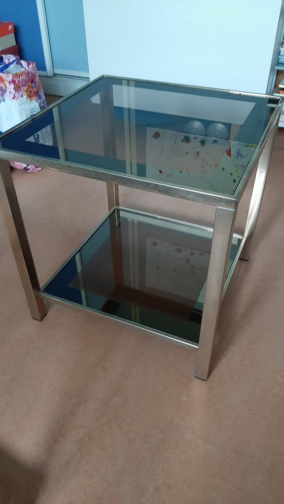 Image 1 of 2 x bijzettafels verguld Hollywood regency style vintage 70'jaren