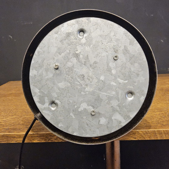 Image 1 of Vintage Chromen/Messing Paddestoel Lamp (Space Age Lamp) Bauhaus/Hollywood Regency Tafel Lamp