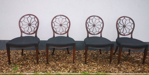 5X Heppelwhite Style Spiderweb Chairs