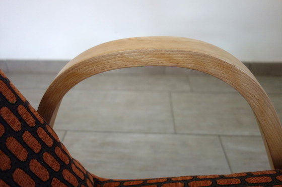 Image 1 of Een paar Bow Wood fauteuils van Steiner, jaren 1950.
