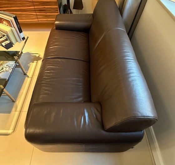 Image 1 of 2 sofás Machalke & Machalke, marrón chocolate, cuero genuino