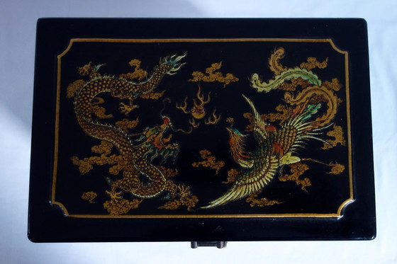 Image 1 of Schmuckkästchen mit Spiegel, antik, Mitte des 20. Jahrhunderts