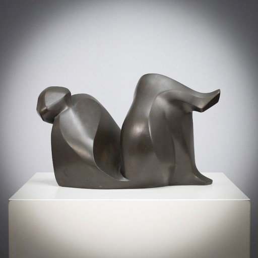 Abstract Bronze Female Sculpture by Francine Govers, 1990s