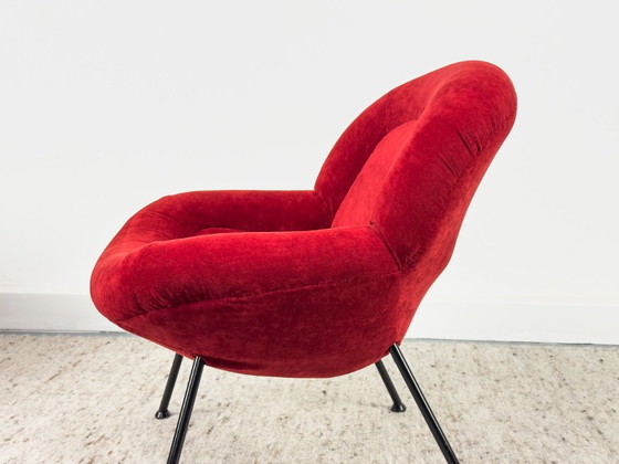 Fauteuils rouges de salon par Fritz Neth pour Correcta, années 1950, lot de 2 – Textile (photo 13 of 20)