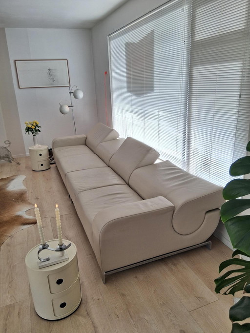 Leolux B-flat large leather designer sofa