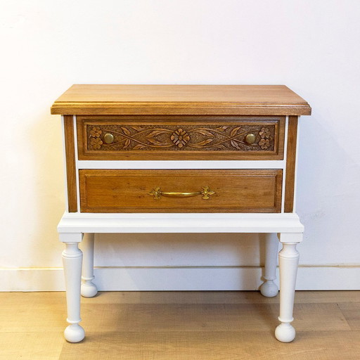 Vintage Wooden Nightstand, 1960s