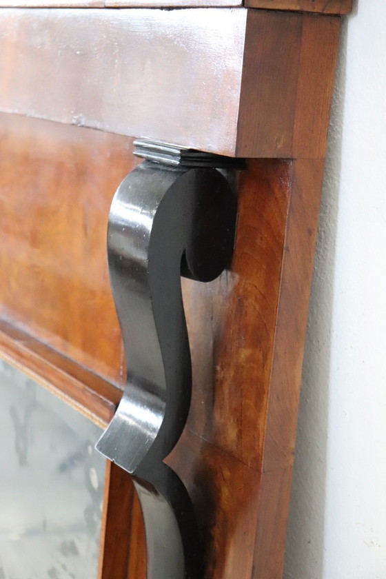 Image 1 of Antique Wall Mirror in Walnut, Empire Period Early 19th Century