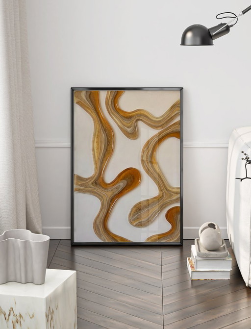 Acrylic Glass Artwork - 180x120 cm - Desert Amber (Ori, 1983)