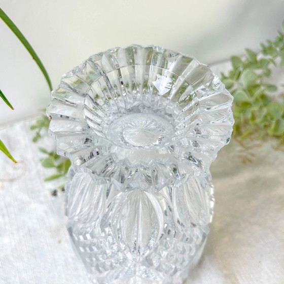 Kleine Vintage Glazen Vaas met Geometrisch Patroon – Vazen (photo 11 of 12)