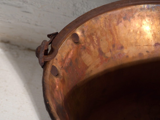 Antique copper cauldron – Central Europe, circa 1900 – Kitchen accessories, Iron (photo 24 of 40)