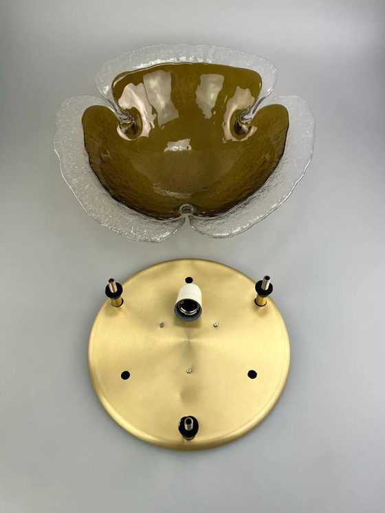 Image 1 of 60's 70's Peill & Putzler Plafonnier Verre Space Design Lampe