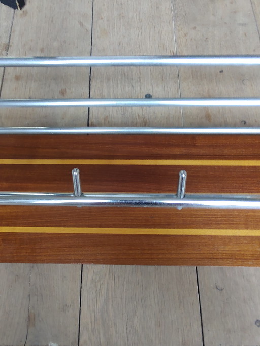 Porte-manteau vintage 60s 70s chromé