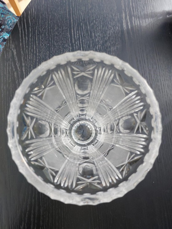 Crystal Vase on Foot – Boheems kristal (photo 3 of 5)