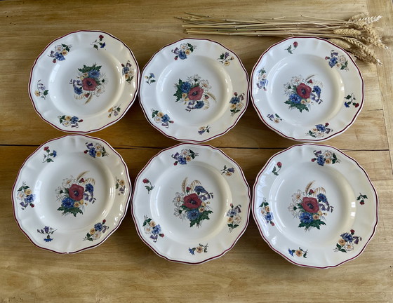 Image 1 of Set of 6 Sarreguemines plates