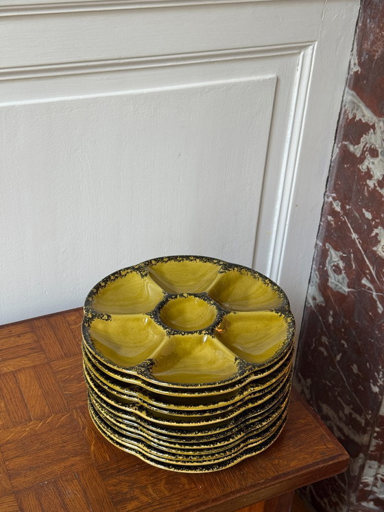 Set of 12 Gien Oyster Plates – Crockery, Ceramic (photo 3 of 20)