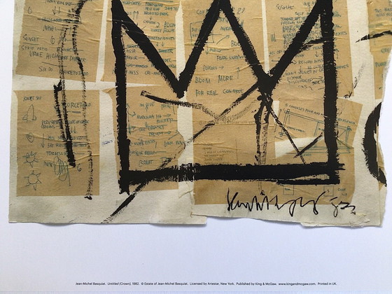 Image 1 of Jean-Michel Basquiat, (1960-1988) Zonder titel (kroon), 1982 en 600 dollar in dubbeltjes