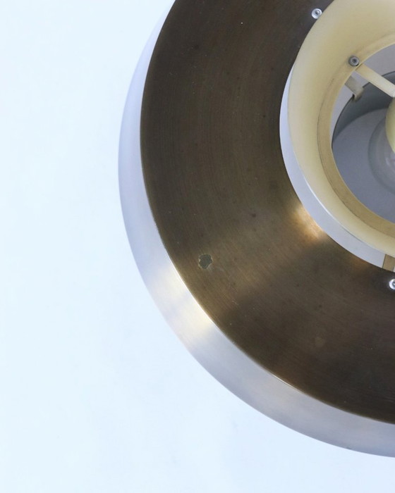 Image 1 of Vintage Danish brass pendant lamp Jo Hammerborg