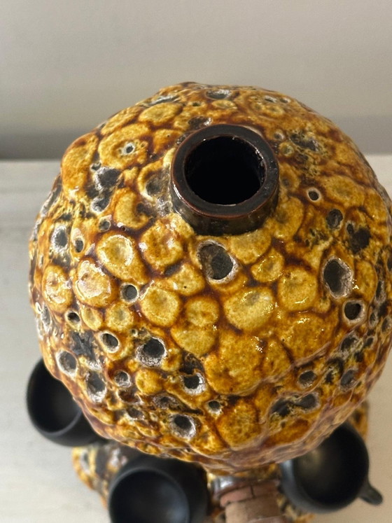 Émaux des Dunes enamelled ceramic liqueur set – 70s – Glass & Decanter, Vintage (photo 10 of 14)