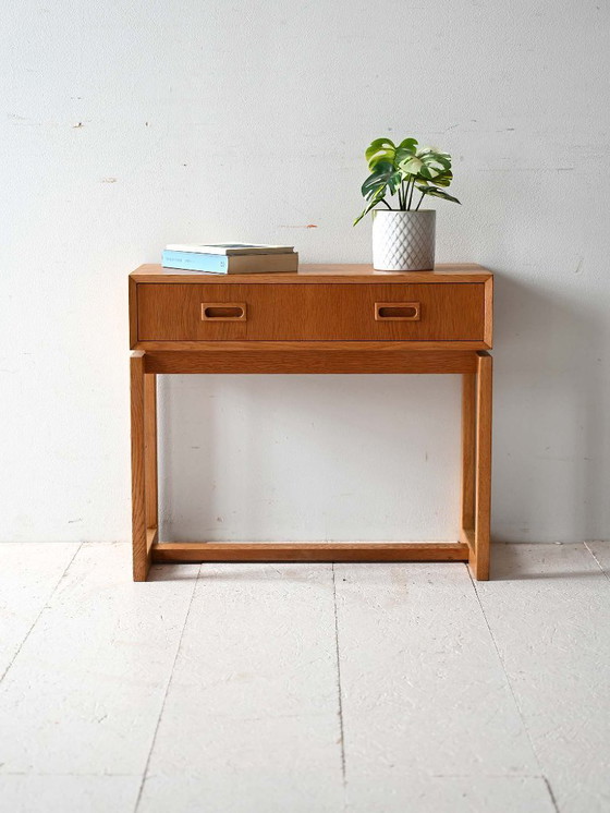 Image 1 of 1960s Scandinavian oak entry cabinet