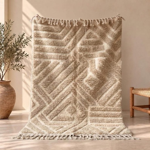 Authentischer traditioneller marokkanischer Berber-Handwebteppich 150/250 cm