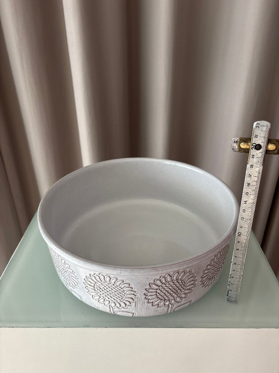 Bol en céramique vintage Ceramano Feuerkrone Sunflower, Allemagne de l'Ouest, années 1970, Vaisselle, Gris (photo 3 sur 8)